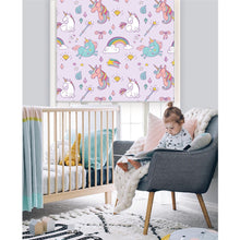 Load image into Gallery viewer, Nursery Kid Baby Room Purple Unicorn Window Roller Shade