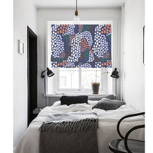 Load image into Gallery viewer, Geometries Contemporary Linen Window Roman Shade