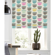 Load image into Gallery viewer, Doodle Geometry Patterns Linen Window Roman Shade
