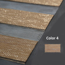 Load image into Gallery viewer, Glitter Neutral Window Blinds Zebra Roller Shade with Valance