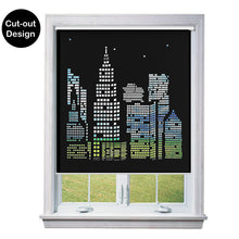 Load image into Gallery viewer, NYC Blackout Die Cut Cutout Sparkle Window Roller Blinds Shades Curtains