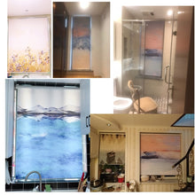 Load image into Gallery viewer, Abstract Blue Ocean Mountain Lake Window Roller Shade