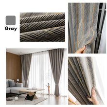 Load image into Gallery viewer, Golden Glamour Herringbone Window Curtains Drapery