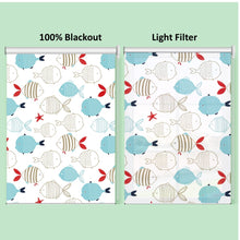Load image into Gallery viewer, Nursery Room Fishes Ocean Window Roller Shade