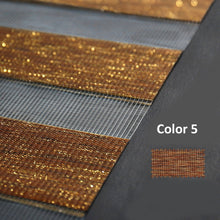 Load image into Gallery viewer, Glitter Neutral Window Blinds Zebra Roller Shade with Valance