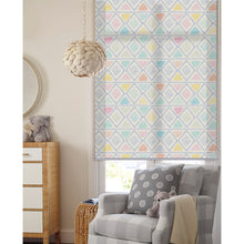 Load image into Gallery viewer, Colorful Triangular Geometries Window Roller Shade