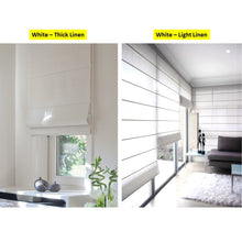 Load image into Gallery viewer, Pure White Linen Window Roman Shade