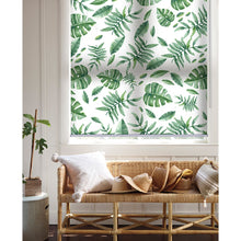 Load image into Gallery viewer, Botanical Green Room Lucky Leaf Flora Print Window Roller Shade