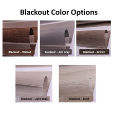 Load image into Gallery viewer, Blackout and Sheer Window Blinds Zebra Roller Shade with Valance