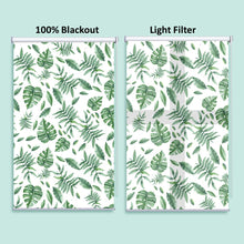 Load image into Gallery viewer, Botanical Green Room Lucky Leaf Flora Print Window Roller Shade