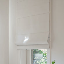 Load image into Gallery viewer, Pure White Linen Window Roman Shade