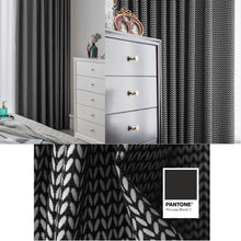 Load image into Gallery viewer, Textured Two Tones Fabric Linen Retro Mid Century Window Curtains Drapes