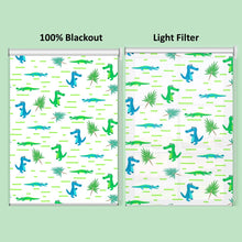 Load image into Gallery viewer, Dino Dinosaurs Lime Green Window Roller Shade