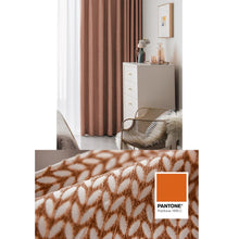 Load image into Gallery viewer, Textured Two Tones Fabric Linen Retro Mid Century Window Curtains Drapes