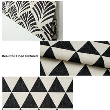 Load image into Gallery viewer, Black and White Triangle Scandinavian Window Roman Shade