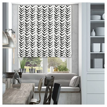 Load image into Gallery viewer, Black White Doodle Arrow Scandinavian Window Roman Shade