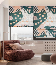 Load image into Gallery viewer, Contemporary Pastel Pattern Window Roman Shade