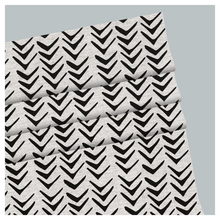 Load image into Gallery viewer, Black White Doodle Arrow Scandinavian Window Roman Shade