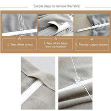 Load image into Gallery viewer, Semi See Through Fabric Jute Gray Linen Zen Window Roman Shade