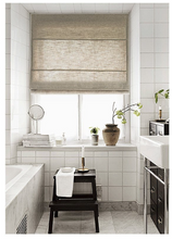 Load image into Gallery viewer, Modern Jute Contemporary Neutral Window Roman Shade