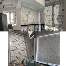 Load image into Gallery viewer, Mid Century Vintage Old School Geometric Print Window Roller Shade