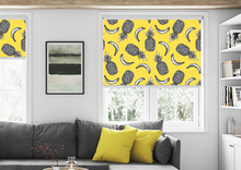 Load image into Gallery viewer, Banana Pineapple in Yellow Window Roller Shade