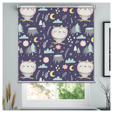 Load image into Gallery viewer, Nursery Night Owls Window Roller Shade