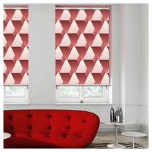Load image into Gallery viewer, Mid Century Geometric Mosaic Pattern Print Window Roller Shade