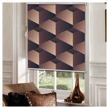 Load image into Gallery viewer, Mid Century Geometric Mosaic Pattern Print Window Roller Shade