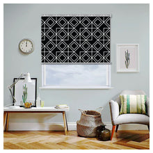 Load image into Gallery viewer, Mid Century Modern Black and White Print Window Roller Shade