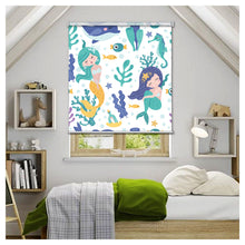 Load image into Gallery viewer, Cute Mermaid Nursery Theme Window Roller Shade