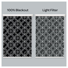 Load image into Gallery viewer, Mid Century Modern Black and White Print Window Roller Shade