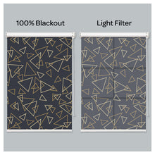 Load image into Gallery viewer, Mid Century Black Triangular Geometry Window Roller Shade