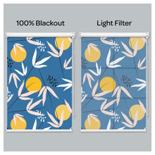 Load image into Gallery viewer, Night Moon Japanese Garden Blue Window Roller Shade