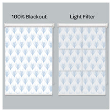 Load image into Gallery viewer, Blue Geometries White Window Roller Shade