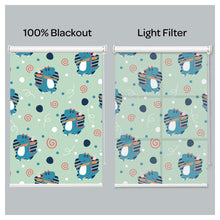 Load image into Gallery viewer, Dinosaur Dino Green Nursery Kid Room Window Roller Shade