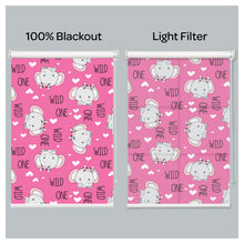 Load image into Gallery viewer, Pink Elephants Kid Nursery Window Roller Shade