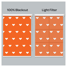 Load image into Gallery viewer, Love Heart Shape in Orange Window Roller Shade