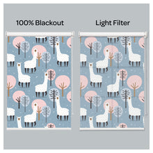 Load image into Gallery viewer, Nursery Kid Baby Room Llama Alpaca Window Roller Shade