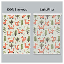 Load image into Gallery viewer, Nursery Fox in Forest Window Roller Shade