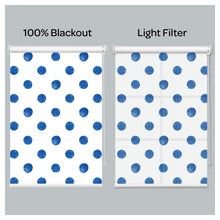 Load image into Gallery viewer, Blue Watercolor Polka Dots Window Roller Shade