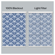 Load image into Gallery viewer, Blue Japanese Style Shell Shape Print Window Roller Shade