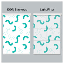 Load image into Gallery viewer, Green S Shapes Window Roller Shade