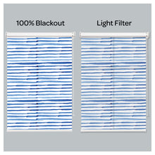 Load image into Gallery viewer, Blue Watercolor Striped Window Roller Shade