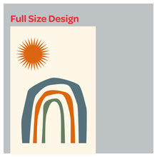 Load image into Gallery viewer, Rainbow and Sun Bohemian Window Roller Shade