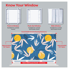 Load image into Gallery viewer, Night Moon Japanese Garden Blue Window Roller Shade