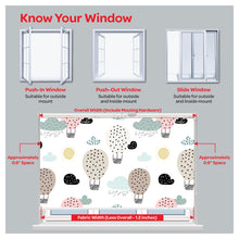 Load image into Gallery viewer, Nursery Kid Baby Room Hot Air Balloon Window Roller Shade
