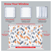 Load image into Gallery viewer, Contemporary Geometric Pattern Print Window Roller Shade