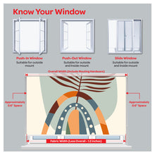 Load image into Gallery viewer, Rainbow Boho Design Print Theme Window Roller Shade