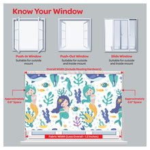 Load image into Gallery viewer, Cute Mermaid Nursery Theme Window Roller Shade
